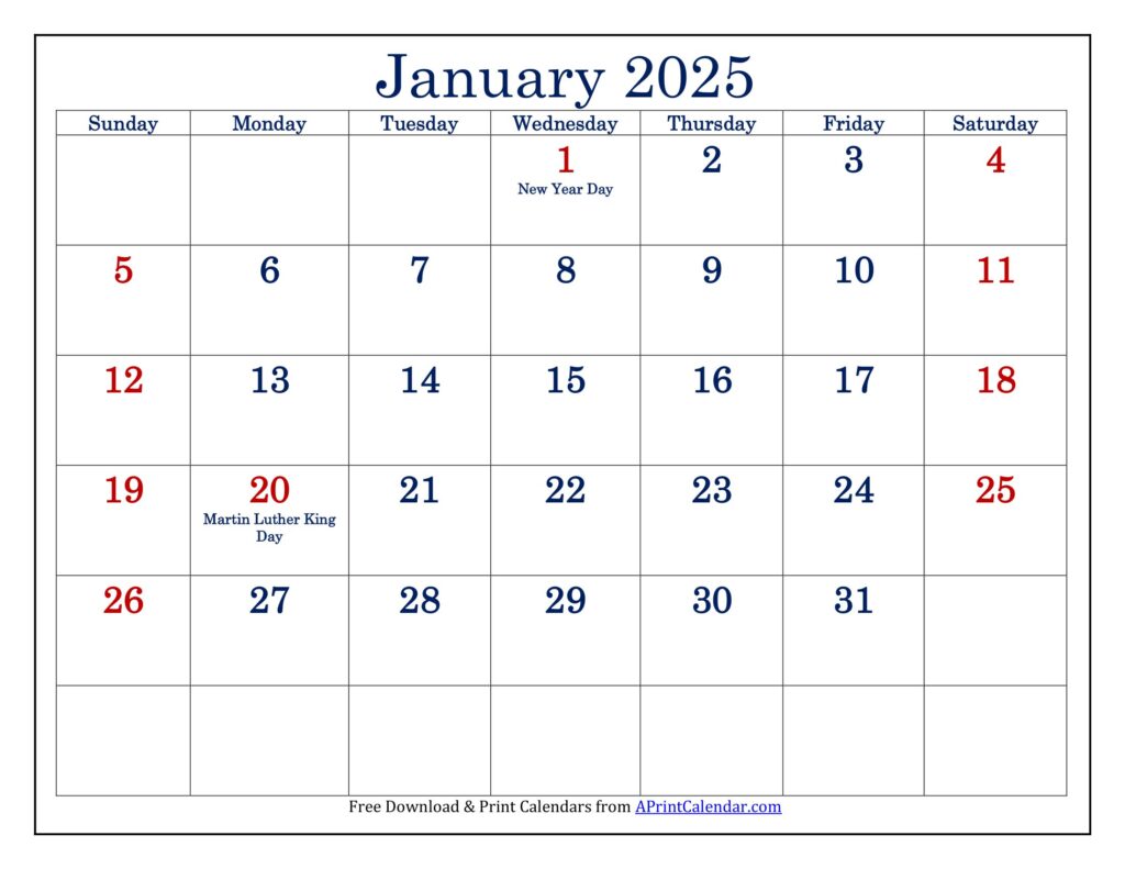 2025 Monthly Calendar PDF Templates ( Free Printable )